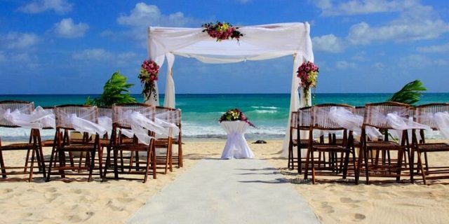 casamento ao ar livre simples praia