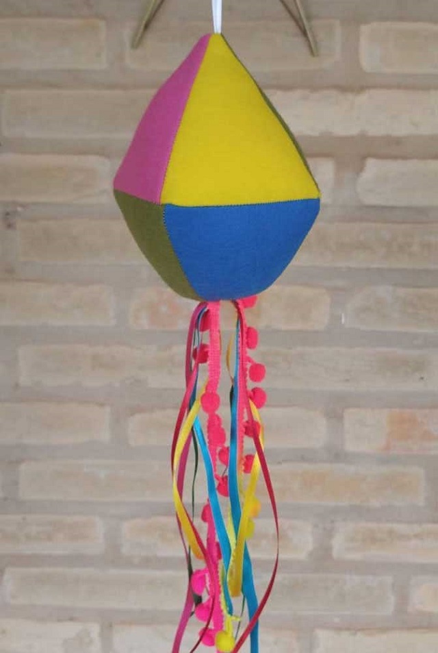balão de festa junina tecido