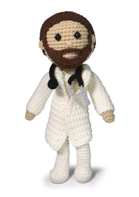 Receitas de amigurumi de bonecos de profissões.