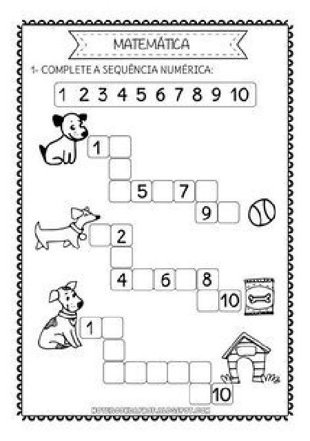 atividades de matemática para educação infantil para imprimir