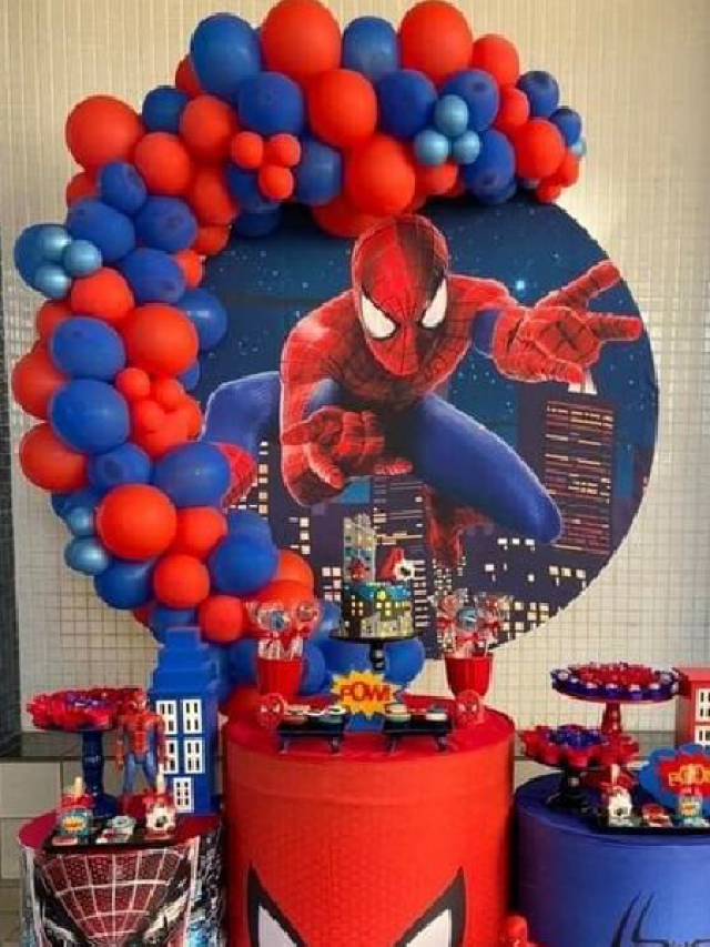 Decoração do homem-aranha festa