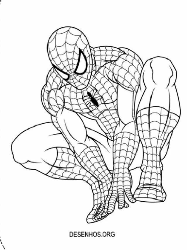 desenho para colorir homem aranha - Atividades para a Educação Infantil -  Cantinho do Saber