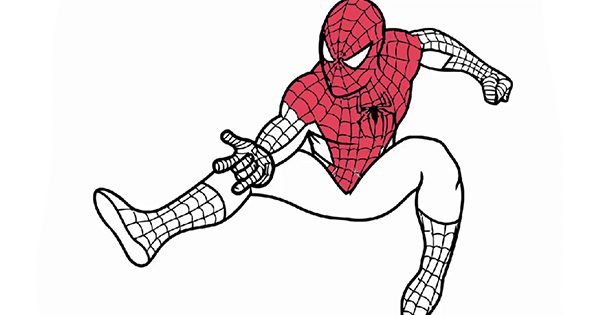 Desenho de Homem-Aranha em perigo para colorir