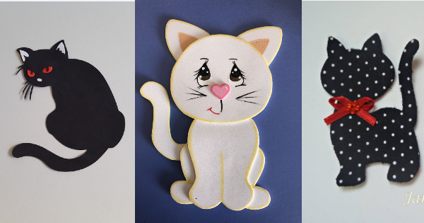 Para imprimir  Arte em papel em 3d, Como fazer um gato, Desenho