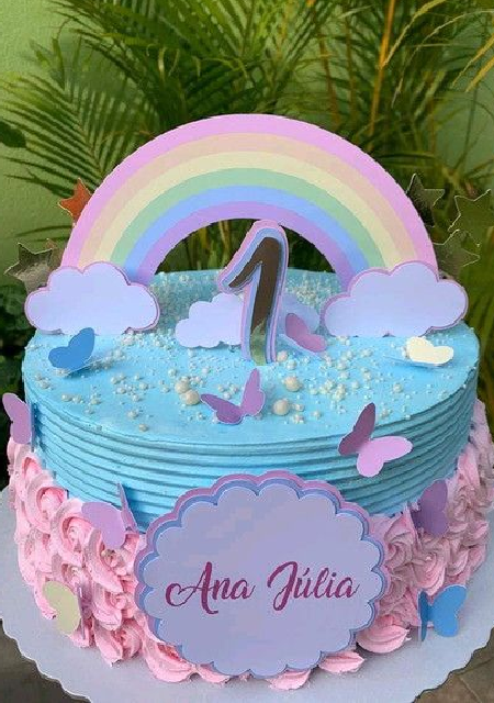 Bolo de Aniversário Infantil Feminino - Decoração Fácil