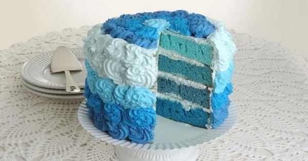 bolo azul para homem quadrado