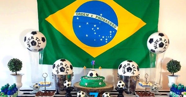 Conjunto de decoração do bolo para festa de aniversário infantil, 1  conjunto, jogo, modelo de futebol, acessórios de decoração do cupcake, diy