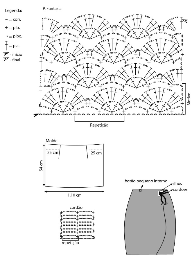 saia de croche