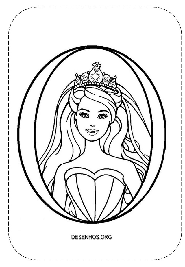 Desenho de Barbie Princesa para colorir