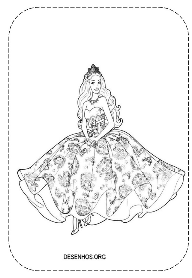 desenhos da barbie para colorir