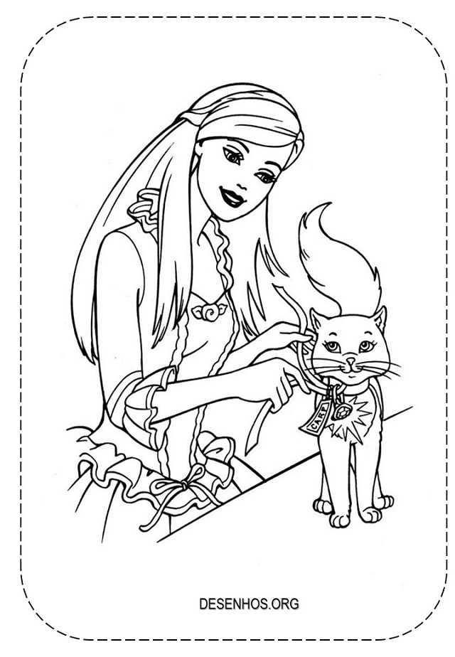 desenhos da barbie para colorir