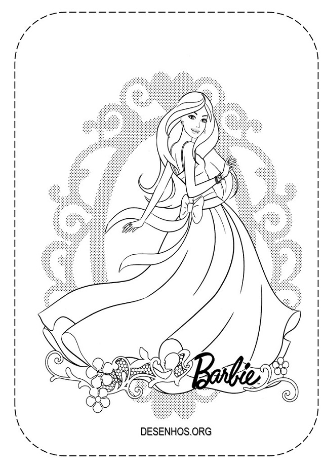 desenhos da barbie para colorir