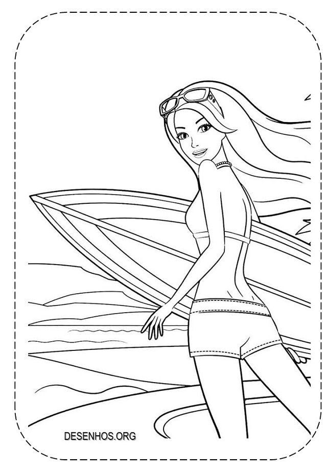 Barbie-Sereia-Desenho-pra-pintar-colorir-e-imprimir-Mermaid-13-Capa - Arte