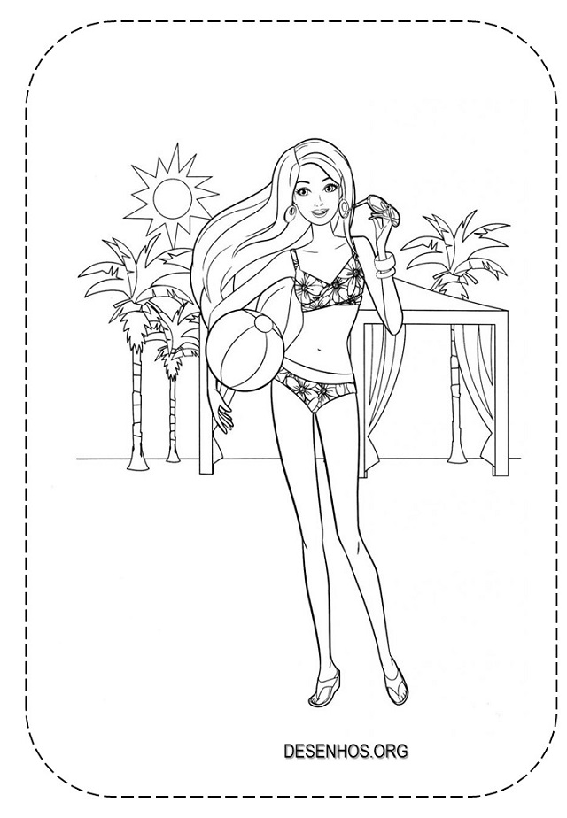 Desenhos para colorir da Barbi pintar a Barbie vídeo de criança desenhos  divertidos para colorir 