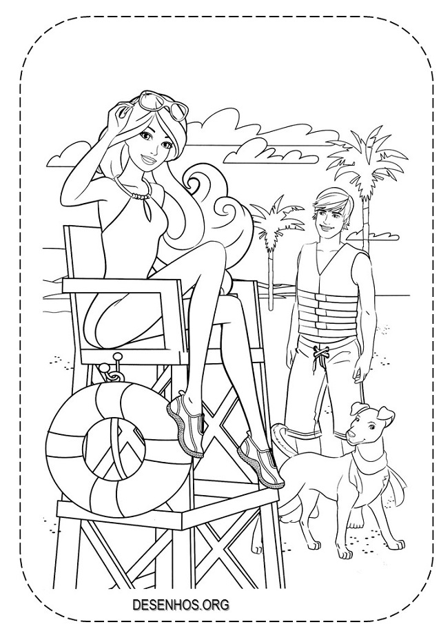 desenhos da barbie para colorir