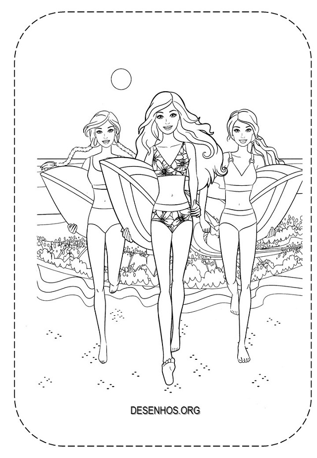 desenhos da barbie para colorir