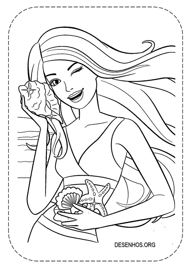 30 Desenhos da Barbie princesa para colorir! –