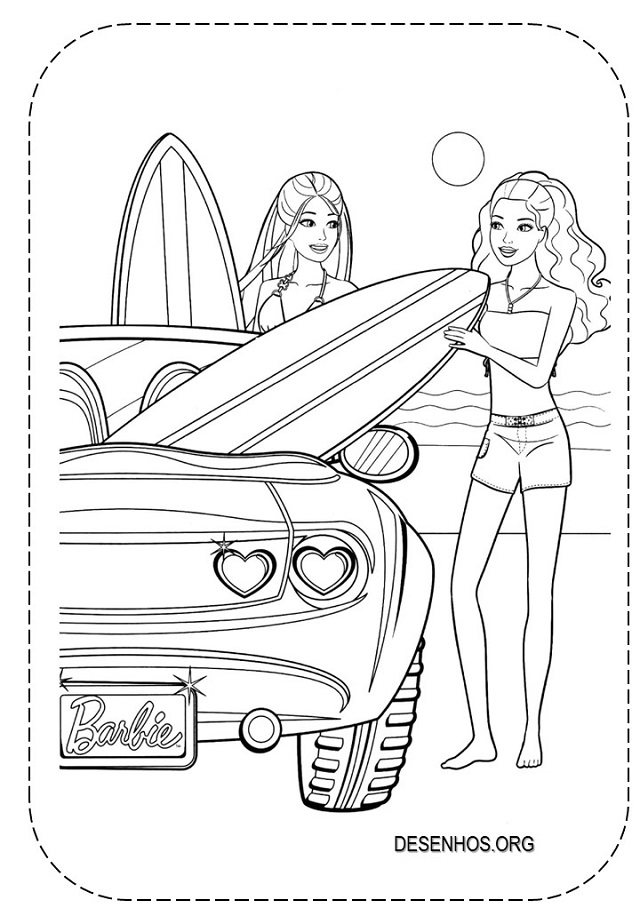 desenhos da barbie para colorir