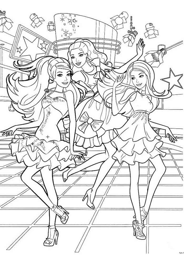 desenhos da barbie para colorir