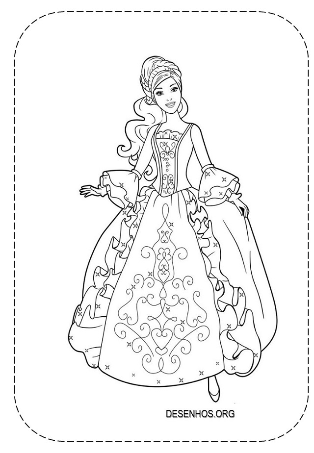 desenhos da barbie para colorir