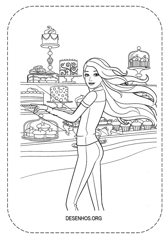 desenhos da barbie para colorir