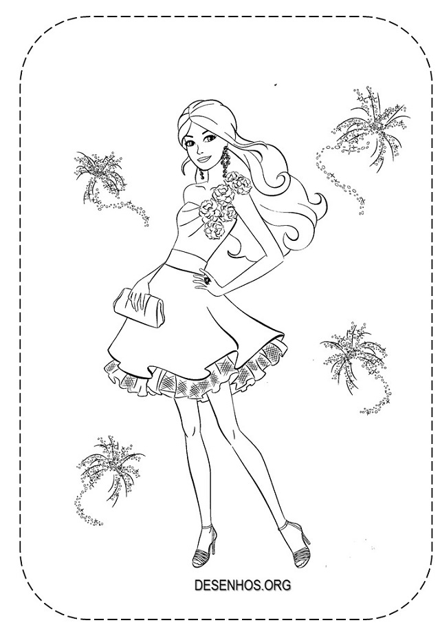 desenhos da barbie para colorir