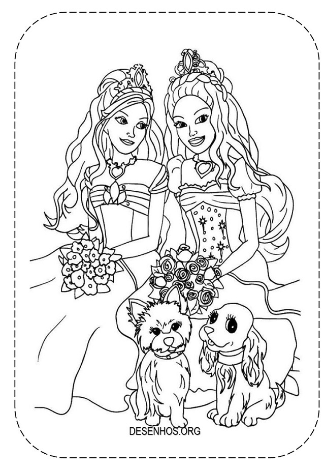 desenhos da barbie para colorir