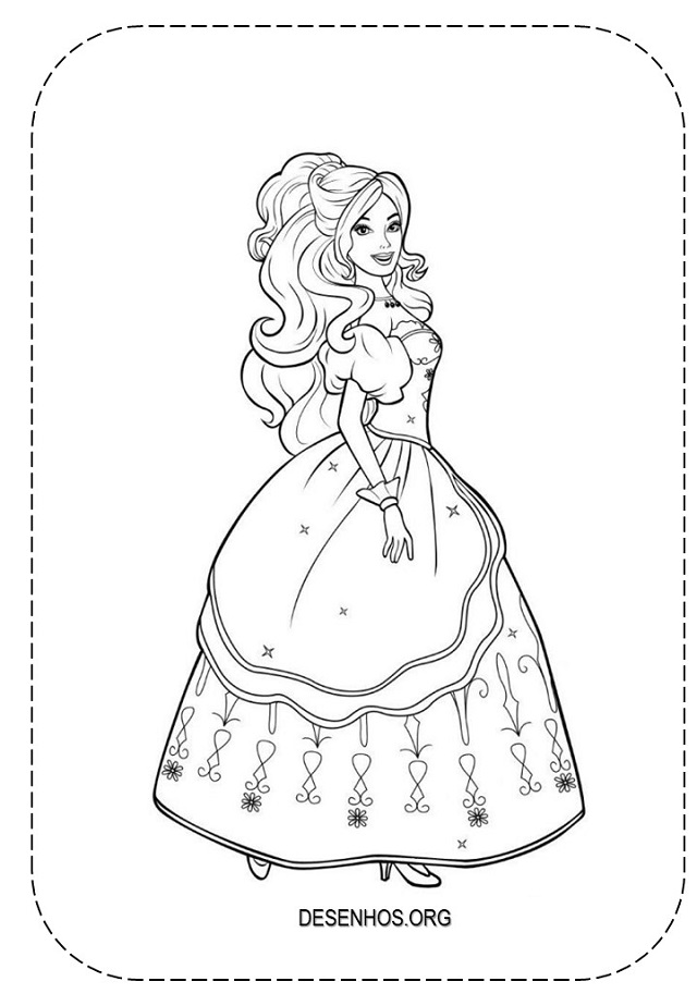 desenhos da barbie para colorir