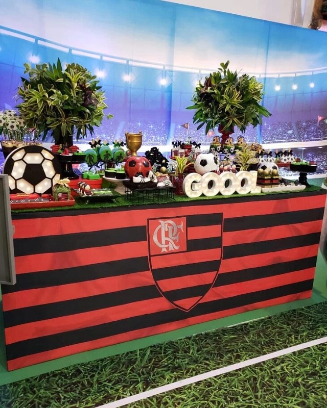 decoração simples do flamengo