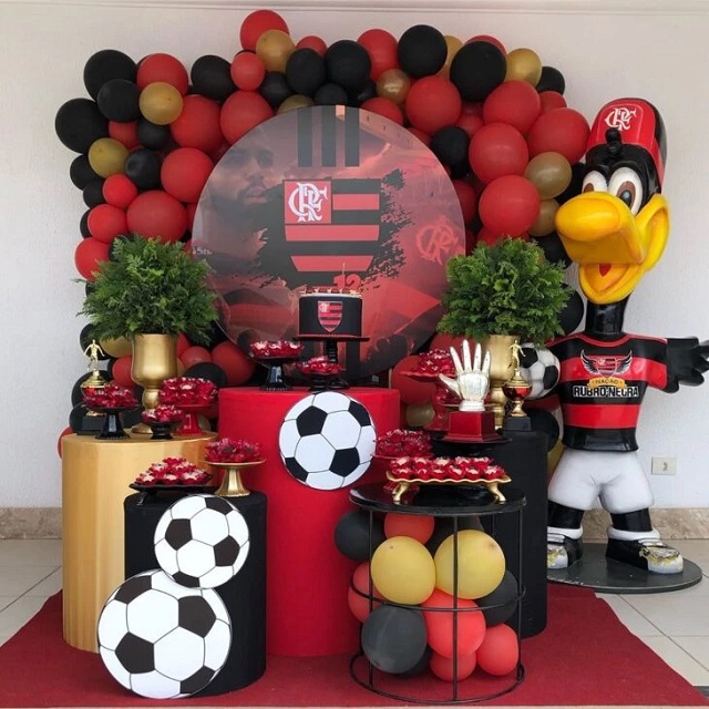 decoração simples do flamengo