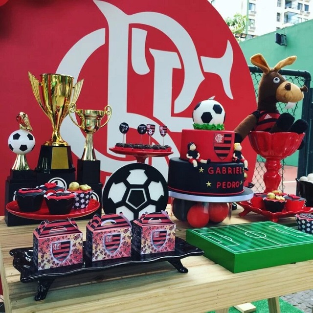 decoração simples do flamengo