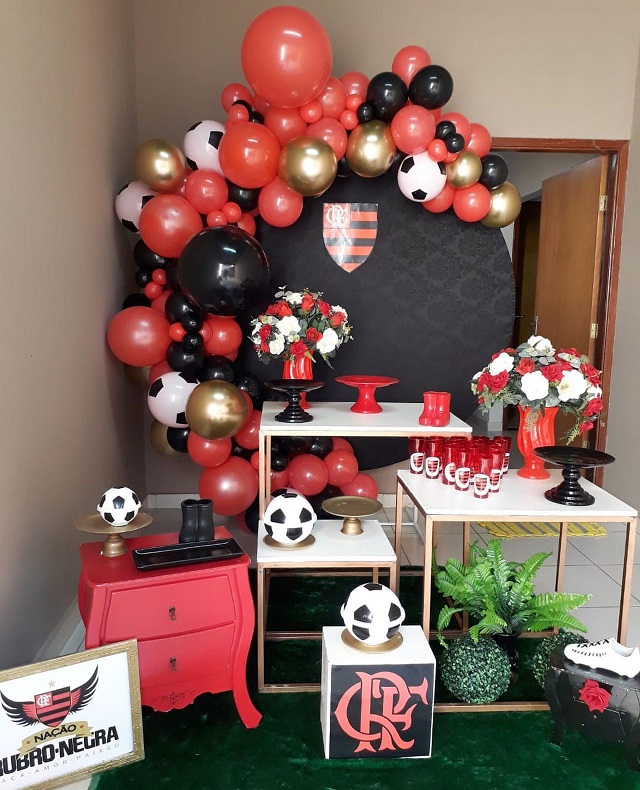 decoração simples do flamengo