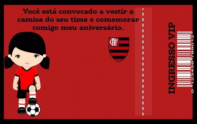 convite aniversario flamengo