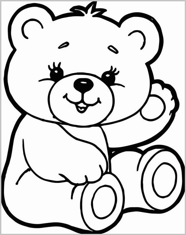 desenho de urso para colorir