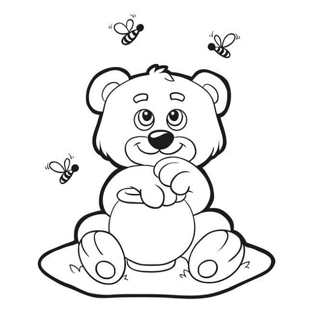 desenho de urso para colorir