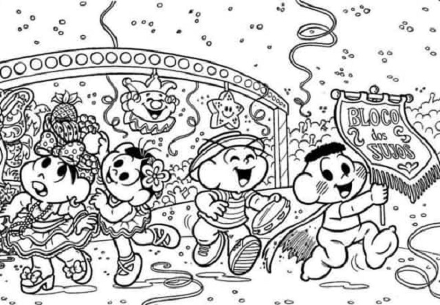 desenhos de carnaval para colorir