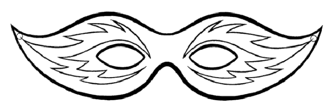 máscara de carnaval para imprimir