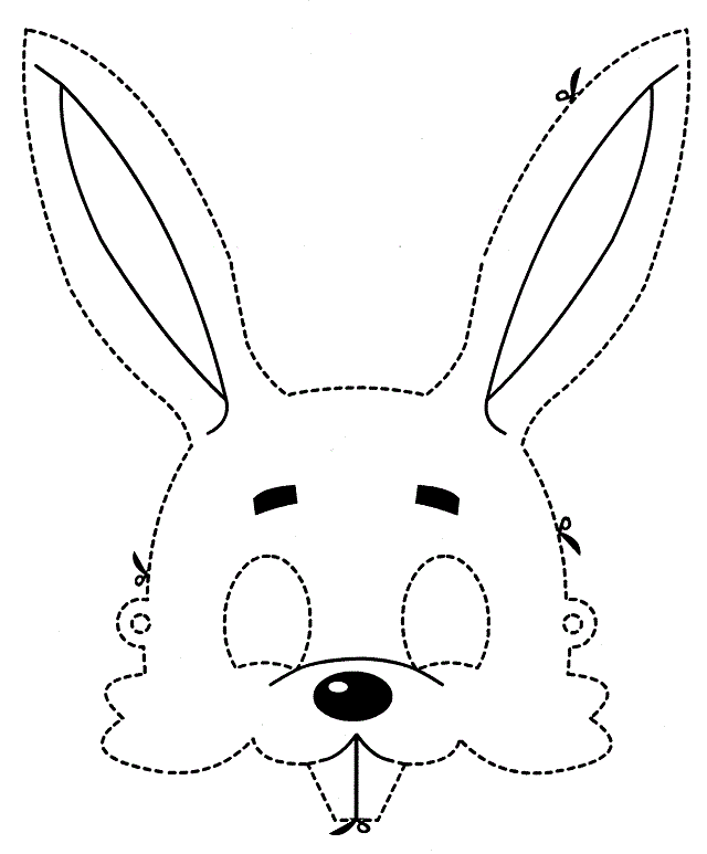 máscara de coelho para imprimir 