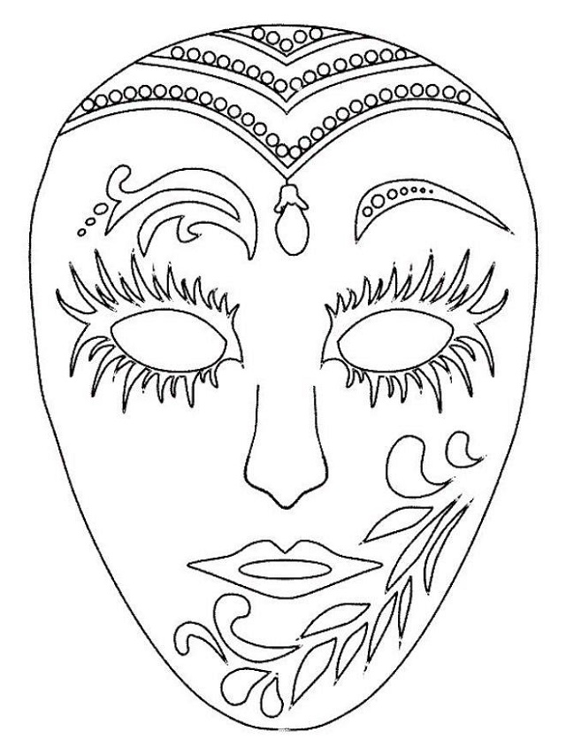 modelo de mascara de carnaval para imprimir