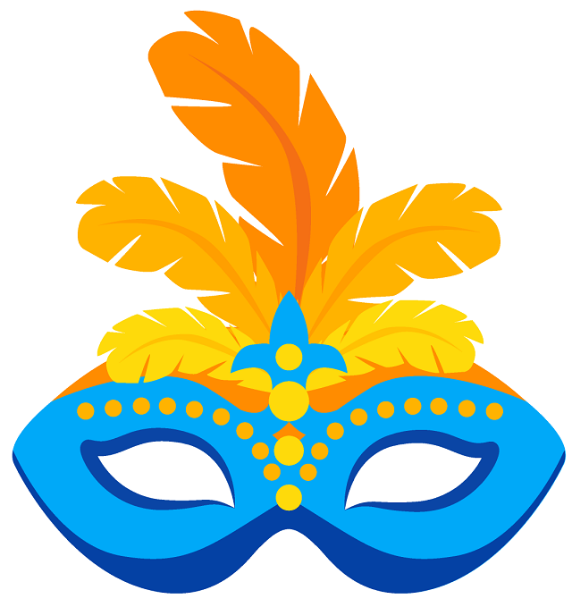  máscara de Carnaval colorida