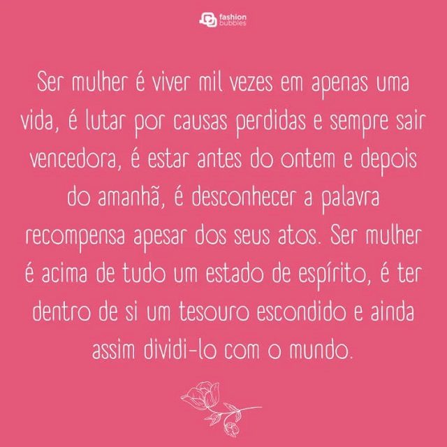 mensagem para o dia das mulheres