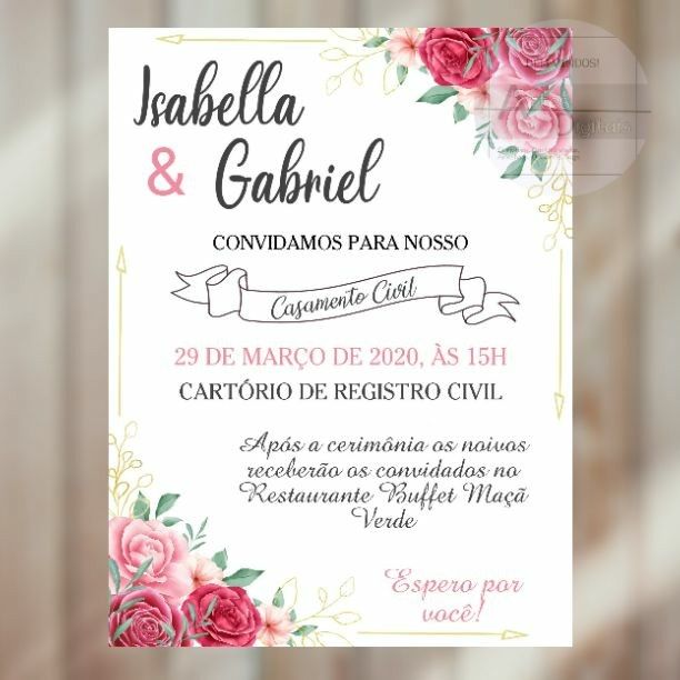 convite de casamento