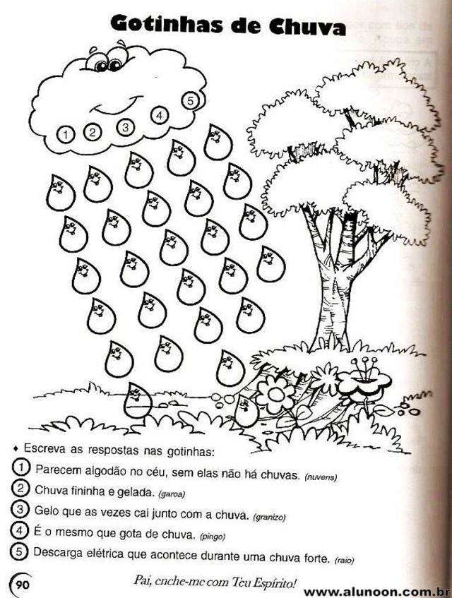 atividade agua educação infantil