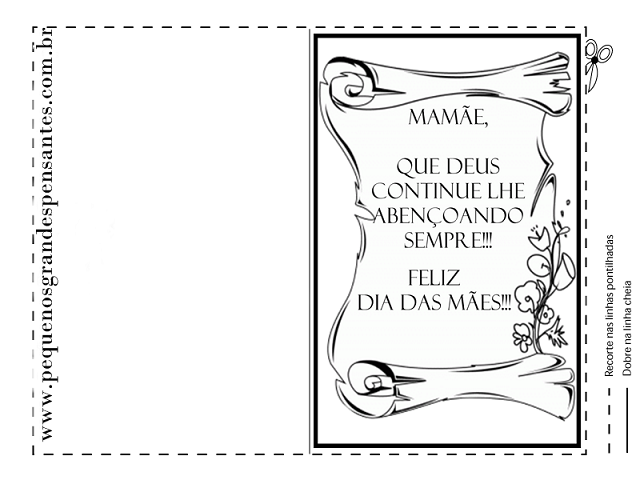 Cartão Dia das mães Educação Infantil para imprimir