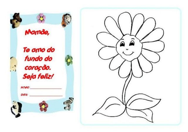 Cartão Dia das mães criativo