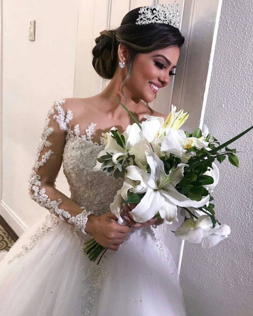 buquê de casamento branco