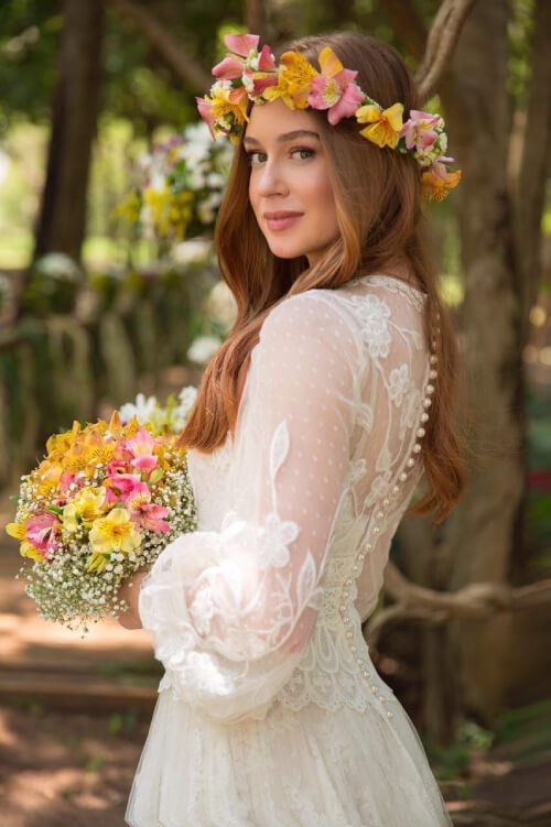 tiara de flores para casamento