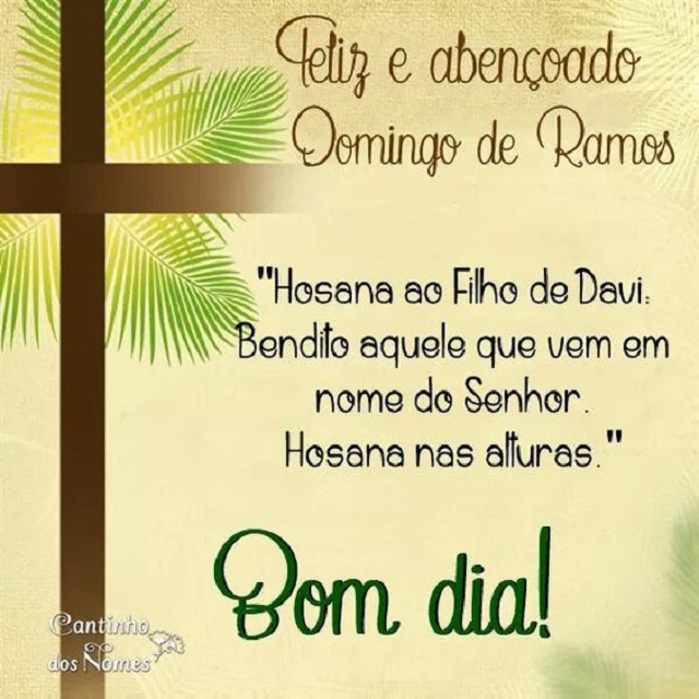 bom dia domingo de ramos