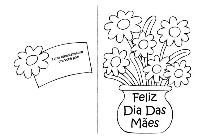 cartão dia das mães flores