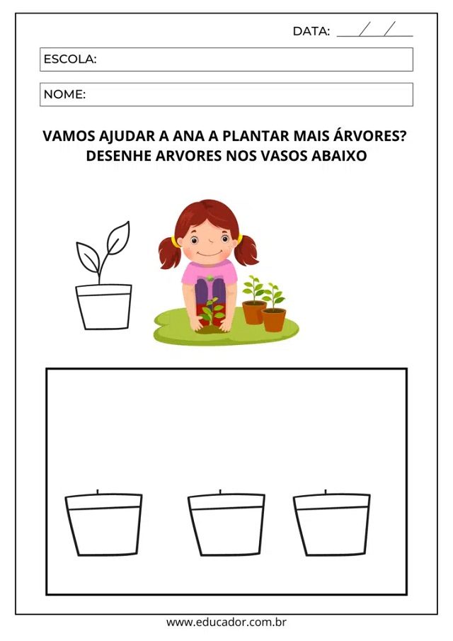 Atividades sobre o Meio Ambiente - Educação Infantil